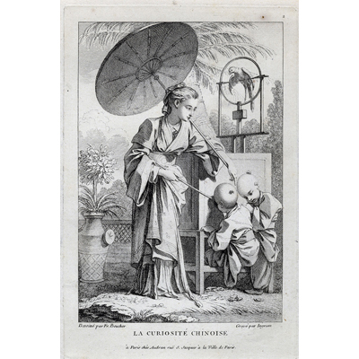 Lithographie fin 18ème. « La curiosite chinoise »